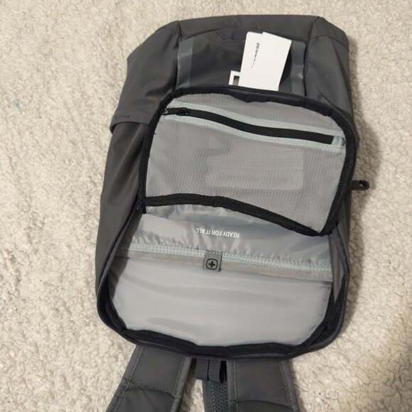 Swissgear Laptop Backpack Charcoal Gray With Padded Straps & Side Pockets school - Picture 14 of 16